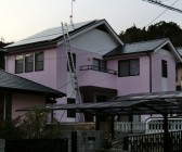 外壁、屋根塗装工事、太陽光発電追加工事　岡山県玉野市宇野　I様邸　2011.12　