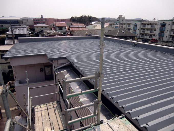 折半屋根遮熱塗装　島根県松江市　Mマンション様邸　2012.4　　施工後